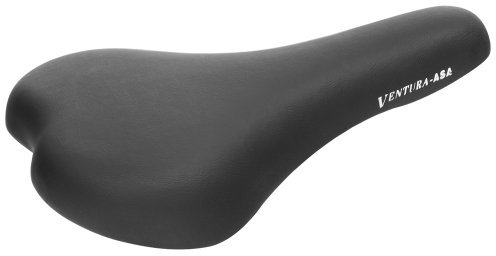 Ventura Venutra Eco MTB Sattel Fahrradsattel MTB-Sattel Mountainbikesattel 253x137mm inkl. Klemme für Kerzensattelstütze schwarz