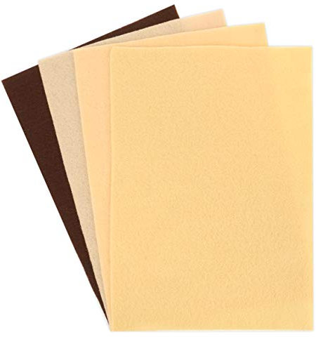 Trimcraft DCFL017 Dovecraft Essentials - A4 Premium Coloured Crafting Felt - Naturals, 8 Pack