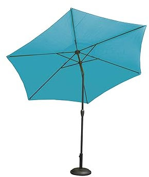 Ozalide 8175 Sonnenschirm, sechseckig, neigbar, Durchmesser 3 m, 12 x 18 cm, Türkis