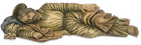 Toccare Schöne schlafende Heilige Joseph-Statue, hergestellt in Kolumbien, Südamerika, gegossen aus robustem Harz aus handgeschnitztem Original, tolles Geschenk zum Einzug, 20,3 cm