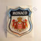 All3dstickers Aufkleber Wappen Monaco Relief 3D Emblem Monaco Harz Vinyl