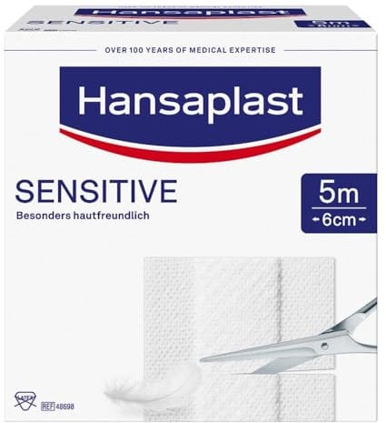 HANSAPLAST Sensitive Pflaster 6 cmx5 m Rolle 1 St