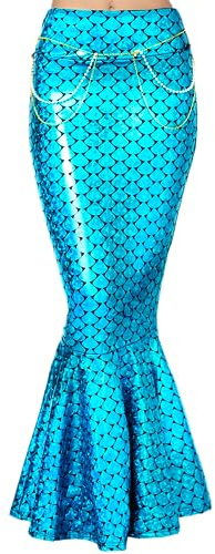 Spooktacular Creations Adult Metallisch Hologramm Glänzend Meerjungfrau Rock Kostüm Rollenspiel