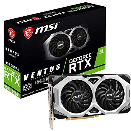 MSI Gaming GeForce RTX 2060 Super 8GB GDRR6 256-Bit HDMI/DP G-Sync Turing Architecture scheda grafica overclock (RTX 2060 Super VENTUS GP OC)
