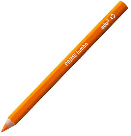 Farbstifte Buntstifte edu³ Prime Jumbo Sechskantgriff, 12 STK. pro Farbe, orange