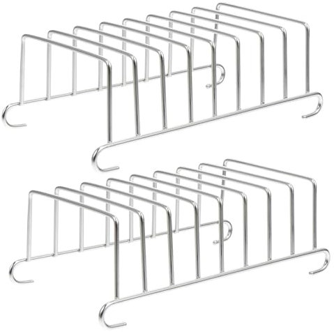 Cabilock 2pcs Wire Toast Rack Extra Thick Toast Holder Rack Toaster Holder Toast Rack For An Air Fryer Stand Table Serving Air Fryer Accessories Kit for Kitchen 15.5x8.5x1.8cm