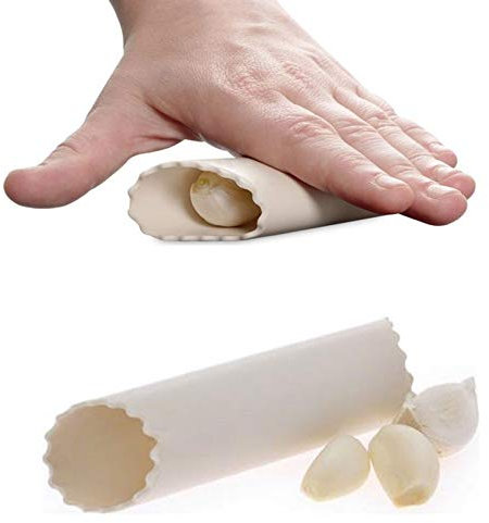 (Knoblauchschäler) Knoblauchschäler aus Silikon, Knoblauch Schäler Knoblauchrolle Knoblauchpresse…