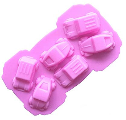 Golddunes 1pc Cars Silicone Mould Ice, Yoghurt, Candy, Sweet, Jelly, Wax, Chocolate, Muffin, Soap, Cake, Baking Mould