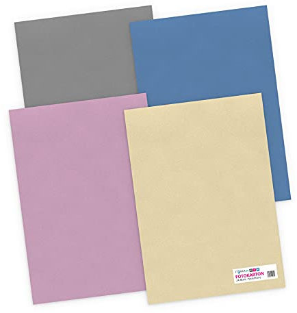 itenga Fotokarton 25 Blatt A4 300 g/qm - Tonpapier Tonkarton Druckerpapier Bastelpapier Bogen durchgefärbt zum kreativen Gestalten und Basteln (pastell)