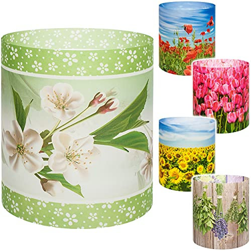 alles-meine.de GmbH 15 Stück - kleine Tischlichter Motiv frei wählbar Blumen & Blüten 10 cm - Licht - für Teelichter/Batterie LED Lichter & Kerzen - Windlicht - Tischdeko..