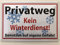 Metall Schild 20x30cm Privatweg Kein Winterdienst Warnschild Blechschild