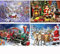 YAOYIN Diamond Painting, 5D Diamant Painting Bilder Weihnachten kinder mit Diamond Painting Zubehör, 4 Pack Diamant Painting Full Drill Set Weihnachtsmann Deko für Home Weihnachtsdeko(36 * 26CM)