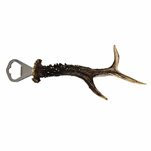 AKAH Flaschenöffner Rehgehörn - Jagdgeschenk - Geschenk für Jäger - Bierflaschenöffner Rehstange für die Jagd