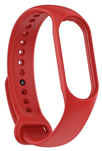Armband Kompatible mit Xiaomi Mi Band 7 Armband - Uhrenarmband Silikon Ersatzbänder Wasserdicht Sport Ersatz Zubehör für Mi Band 7 (Rot-C)
