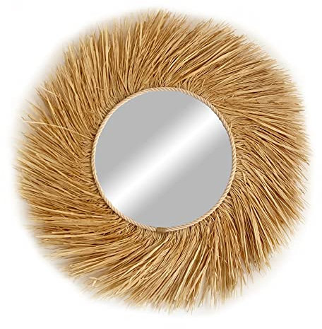 Wandspiegel mit natürlichem Bast - MIRROR TURNED