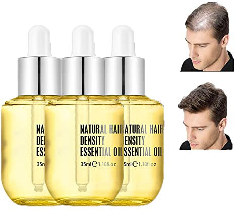 1/2/3PCS Ginger Hair Serum, Natural Hair Density Essential Oil, Biotin Thickening Herbal Serum, Hair Regrowth Oil, Stop Thinning & Hair Loss For Men & Women (3PCS)