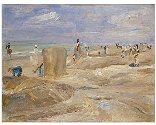 JUNIWORDS Poster, Max Liebermann, Strand bei Noordwijk, mit Zwei Reitern, 46 x 60 cm (3001474)