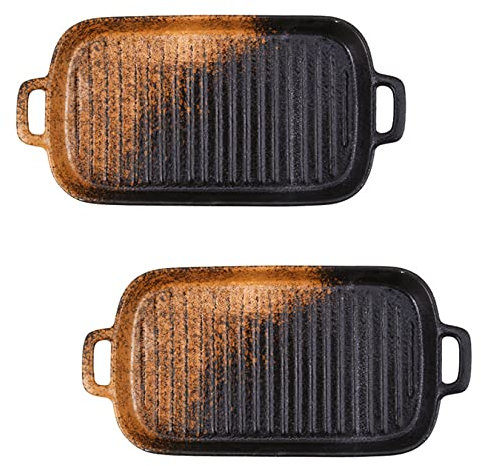 Lot de 2 moules à tarte rectangulaires en porcelaine, joli gâteau, assiette à tarte en porcelaine pour la cuisson, plat de cuisson à tarte en porcelaine pour Thanksgiving et le dîner de Noël, noir (