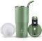 Ideus Tumbler with Lid and Straw | 18 oz Travel Tumbler | Double Wall Stainless Steel Insulated Coffee Tumbler | Perfect for Hot or Iced Coffee | Gifts for Girls Women Men | Avocado Green