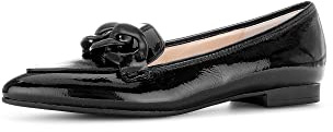 Gabor Damen Slipper, Frauen Slip On,Slides,Schlupfschuhe,schluepfschuhe,Loafer,College Schuhe,Businessschuhe,schwarz (Uni),42 EU / 8 UK