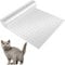 Beenle-Icey Carpet Cat Scratch Protector with Nail Bottom Non-slip Cat Scratching Transparent Anti Dog Scratch Pad Reusable Door Guard for Door Hallway(38 * 110cm)