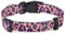 Mihqy Hundehalsband, Verstellbares, Weich & Komfort Hunde Halsband, Böhmisches, Blumen, geometrisches, Stammes Design, für Kleine, Mittlere und Große Hunde(Rosa Leopard,S)