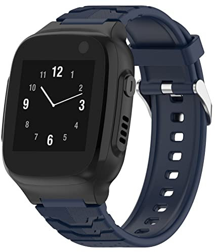 Koband Silikon Armband kompatibel mit Xplora X5 play/Xplora X5, Austausch Uhrenarmband Schnellwechsel Kinderuhrenarmband für Xplora X5 Play/Xplora X5 (Midnight Blue)