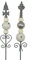 naninoa Metall Stecker FRANZÖSISCHE Lilie 2Stück 100cm Gartenstecker Blumenstecker Gartendeko