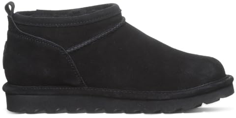 BEARPAW Women's Super Shorty Black Size 10 | Slip-On Winter Ankle Boot | Comfortable & Easy On Winter Boot