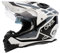O'NEAL | Motorradhelm | Enduro Motorrad | Ventilationsöffnungen für maximalen Luftstrom & Kühlung, integrierte Sonnenblende | Sierra Helmet R V.24 | Erwachsene | Schwarz Weiß Grau | Größe S