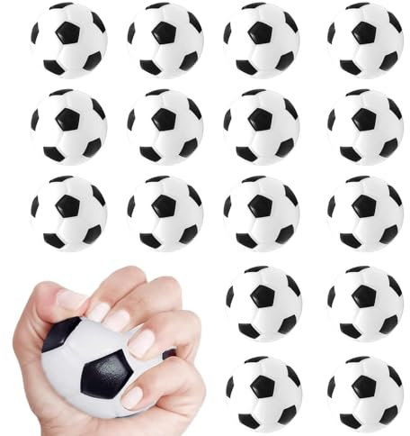 MUYAPAY Mini Palloni da Calcio,12 Pezzi Mini Palline da Calcio per Bambini,Palline Squeeze Antistress in Schiuma,Palline Antistress Bambini 4cm,per Festa,Regali di Compleanno