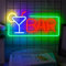 Panneau lumineux néon LED alimenté par USB - Panneau décoratif ouvert pour bar, magasin, fête, avec panneau heures d'ouverture