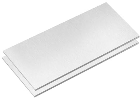sourcing map 2 láminas de aluminio 6061, placa de aluminio rectangular de 150 mm x 75 mm, 3 mm de grosor, material de metal plano para soldadura industrial