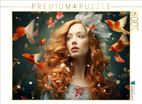 Puzzle · EIN Motiv aus dem Kalender Märchenhafte Fabelfrauen | Fliegende Fische · 1000 Teile · Lege-Größe 64 × 48 cm · CALVENDO Puzzle