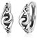 TANGPOET Schwarz Ohrringe 925 Sterling Silber Weißgold Keltischer Knoten Creolen, Kleine Hypoallergene Klappcreolen, Schmuck Geschenke für Damen Frauen Mädchen