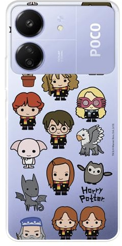 Schutzhülle kompatibel mit Xiaomi Redmi 13C - Poco C65 offizielle Harry Potter Charaktere Symbole zum Schutz Ihres Handys. Transparente Silikonhülle, flexibel, offiziell lizenziert von Harry Potter