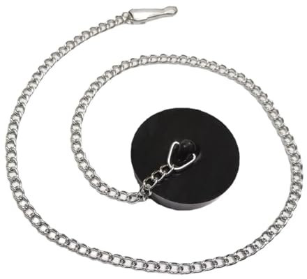 LYITZW 1 Pcs Tampões de Drenagem, Tapones de Drenaje de Goma, con Cadena de 50cm para Fregadero de Cocina, Desagües Estándar Tapones Universales, para Fregadero, Tapón de Fregadero para Bañera