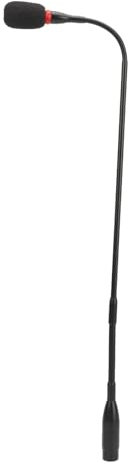 Fockety 23.2in Dynamic Gooseneck Microphone, 3 Pin Straight Plug Quick Mounted Corded Voice Condenser Microphone, Aluminum Alloy Commercial Audio Desktop Paging Microphone for Conference