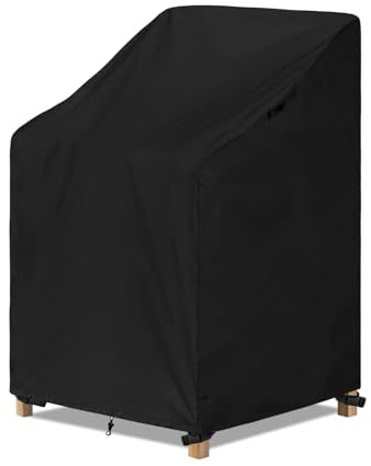 Aipwerer Gartenstühle Abdeckung, Schutzhülle Gartenmöbel Winterfest Wasserdicht Anti-UV Reißfest, 600D Oxford Gewebe Abdeckhaube für Stapelstühle Gartenstuhl Stuhlhüllen Stühle (102/71x109x89/124cm)