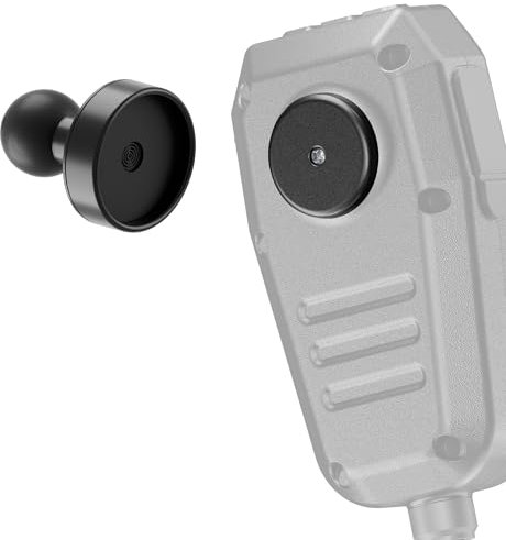 Tackform Magnetic CB Radio Mic Holder - Only Compatible with Midland MXT275 and MXT575 GMRS Radios | Aluminum 20mm Ball | Neodymium Magnets | Single Handed Operation