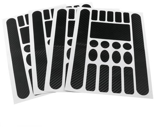 PIYANYO 4 cuscinetti protettivi in fibra di carbonio per telaio della bicicletta, antigraffio, pellicola adesiva nera