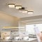 LED Deckenleuchte Dimmbar Deckenlampe mit Fernbedienung Wohnzimmerlampe Schwarze 45W Schlafzimmerlampe Deckenbeleuchtung 92cm Rechteckige Lampen Modern-Design Küchenlampe für Esszimmer Restaurant Flur