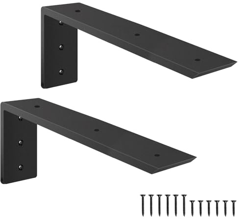 Countertop Support Brackets, Heavy Duty L Shelf Bracket 16'' x 6'' x2.5'' for Granite, Holds up to 300 lbs, L Bracket for Quartz, Granite, Wood, Concrete and Laminate Countertops(2 Pack)