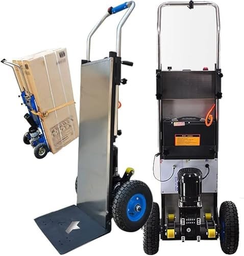 1200 W elektrischer Treppensteiger, Sackkarre für schwere Gegenstände, bürstenloser Motor, abnehmbarer Akku (48 V/36 Ah), Tragfähigkeit (400 kg), Knopf (sofort öffnen/stoppen)