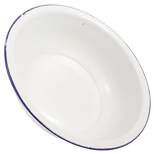 Grand lavabo vintage en émail 30 cm pour bain de pieds rétro pour tremper les pieds, multifonction pour la maison et le spa