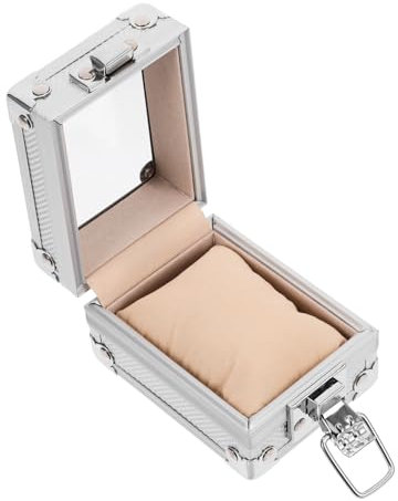 GALPADA Kasten Uhrenbeweger Herren Automatikuhren Uhrenhalter Für Herren Automatikuhren Für Herren Nail-tech-koffer Uhrengehäuse Aus Aluminium Rollender Schminkkoffer Uhrenvitrine Silver