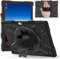 Junfire Case for Lenovo ThinkPad X12 Detachable Gen 2 / ThinkPad X12 12.3 inch 2024/2021, Rugged Protective with Kickstand, Hand Strap, Shoulder Strap and Pen Holder Compatible with Keyboard, Black