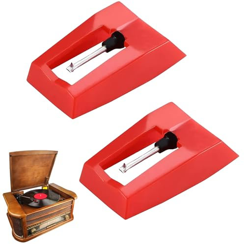 Pack De 2 Saphir Platine Vinyle, Diamant Platine Vinyle, Aiguilles Pour Platine Vinyle, Aiguille Pour Platine Vinyle, Aiguille Pour Platine Vinyle, Pour Tourne-Disque, Phonographe