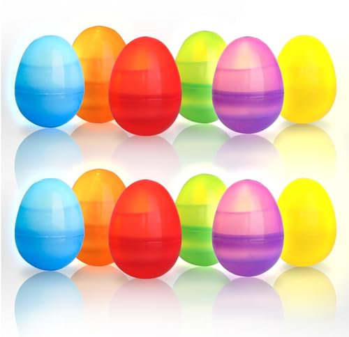 wokdsbl 12PCS LED Light Up Easter Eggs,2.5 Inch Glowing Egg Shape Lights,Light Up Easter Decorations Light Up Easter Eggs Party Favors for Home Garden Easter Egg Hunt Party Easter, Table Decor