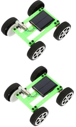 Solar Auto Spielzeug Bausatz FüR Kinder - 2 StüCk DIY Wissenschaftsprojekte Kreative Technikprojekte Stem LernaktivitäTen Umweltfreundlich GrüN